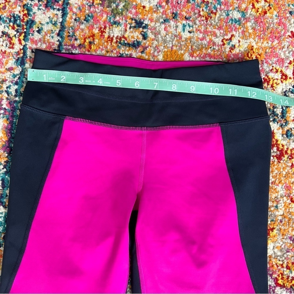 Athleta Sonar Colorblock Mesh Womens Leggings Navy Fuschia - Picture 13 of 15